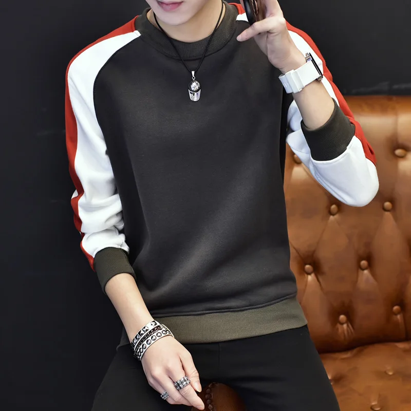 

LINGDENG Solid 2019 Spring Autumn Male Large Size Warm Fleece Coat Men Hip Hop Hoodies