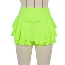 Новинка, летняя стильная сексуальная юбка, юбка с оборками, короткая приталенная модная женская мини-юбка, женская одежда, низ