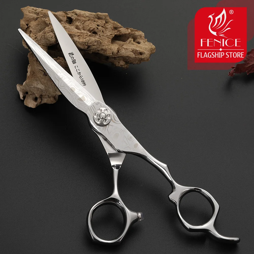 Fenice Japanese JP440 Cobalt Alloy Scissors for Cutting Hair Professional Hairdressing Scissors for Barber Shop Supplies Pattern new 150 pcs roll name stickers 6 designs color plant pattern sealing labels students kids name tags office stationery supplies