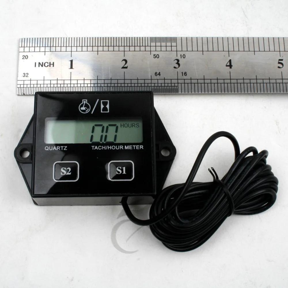 Digital inductive Hour Meter Tachometer 250 Raptor YFM Wr Wrf Dirt Bik