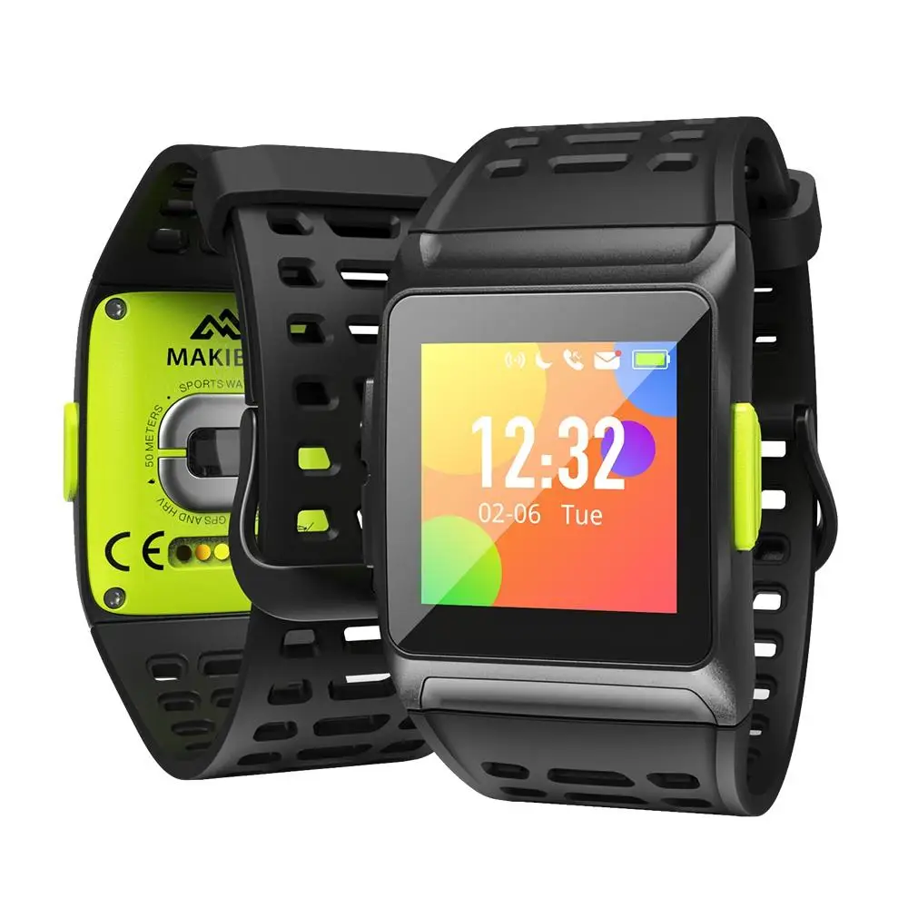 Makibes BR1 gps Strava Multisport умные часы пульсометр Фитнес браслет IP67 цветной дисплей браслет для Android iOS