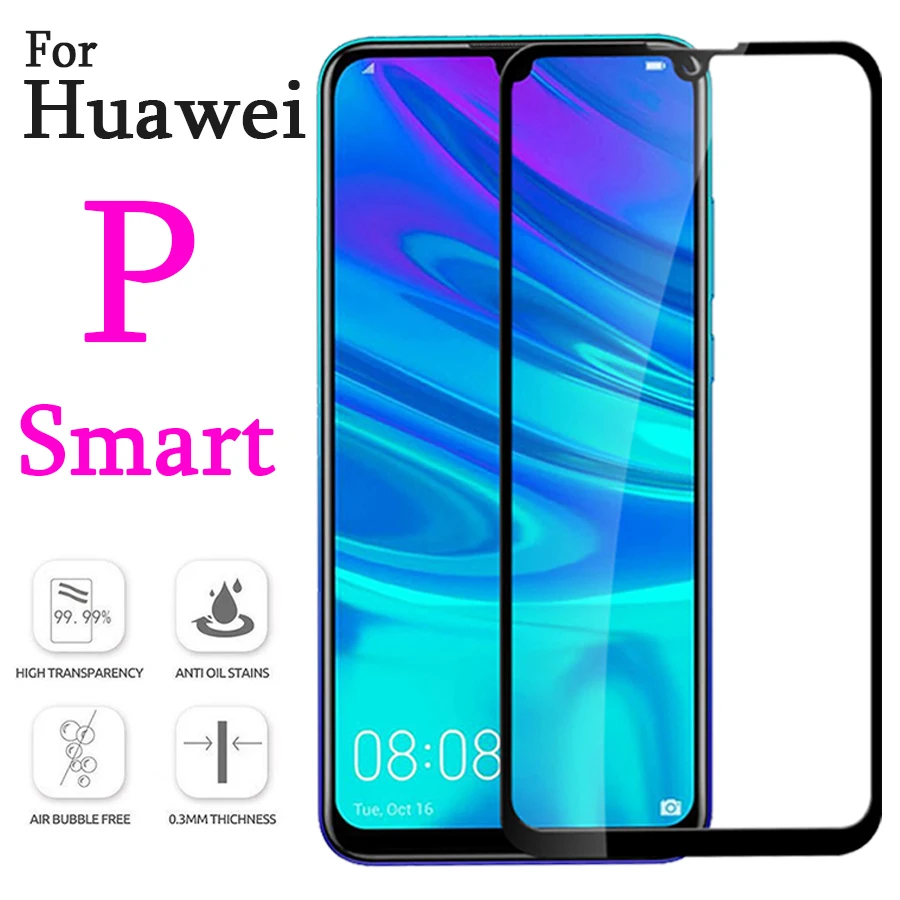 Закаленное стекло для huawei p smart, защитная пленка для экрана psmart, защитная пленка для экрана pi smat glas, cristal smartp armor