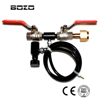 

airsoft ak47 paint accessories Deluxe Dual Valve CO2 Fill with straight remote hose line 37" paintball US CGA-320