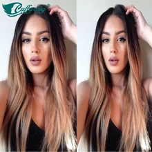 Luffy Wig Hot selling 1B 27# ombre full lace wigs human hair 130 density ombre lace front wig bleached knots with baby hair