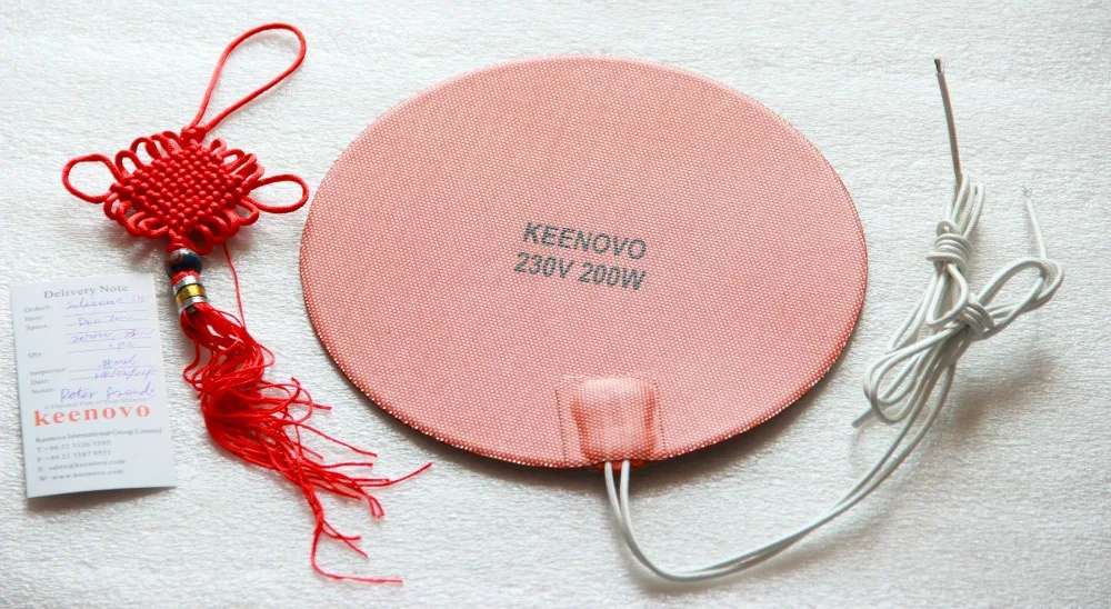 

Dia200mm, 200W@230V Keenovo Universal Silicone Heater,3D Printer Heater,Heated Heat bed, Engine Oil Pan Heater