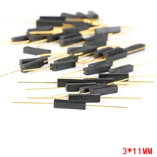 10Pcs Plastic Reed Switch 3*11mm Magnetic Reed Switchs Sensor Normally Open DIY Kit Electronic NO