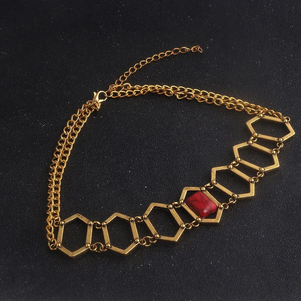 

Game of Thrones Melisandre red gold choker necklace fan gift