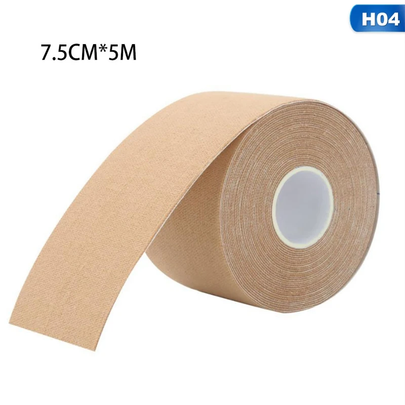 7.5cm*5m Pre Cut Kinesiology Muscle Tape Elastic Roll Kneepads Adhesive Bandage Protective Gear Sports Safety Knee Pad