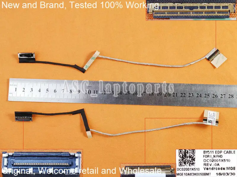 

LCD Video Flex Cable For Lenovo Y700-15-17 Y700 15ISK Y700-15ISK Touch Motherboard Interface 30Pin,LCD Screen Interface 30Pin
