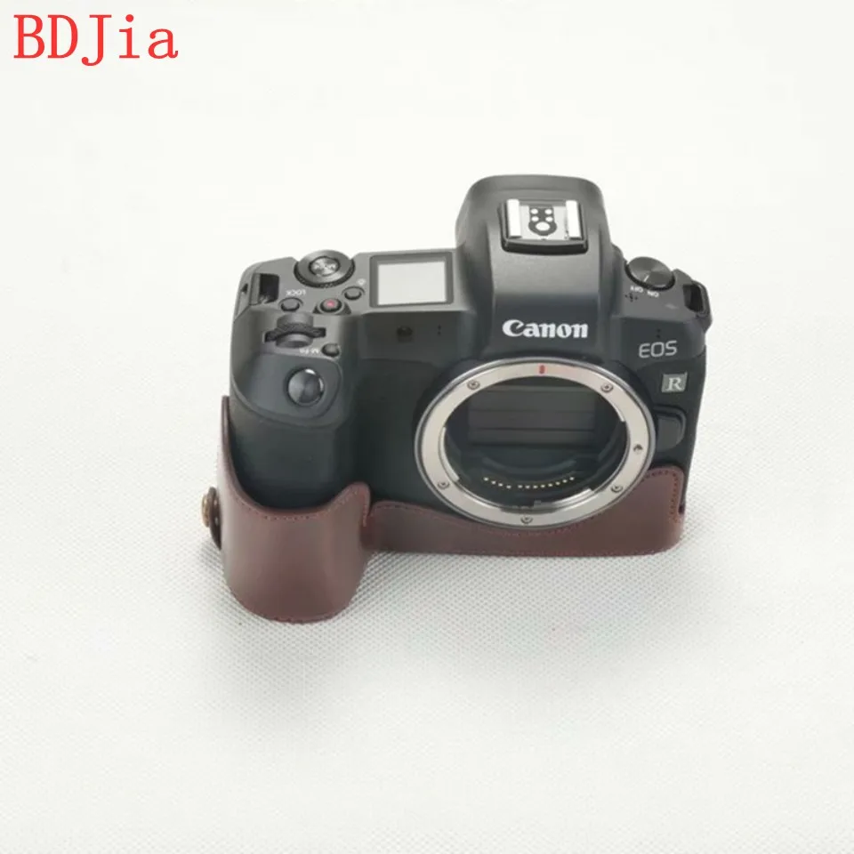 Новейший модный чехол для камеры Canon EOS R из искусственной кожи с отверстием для батареи