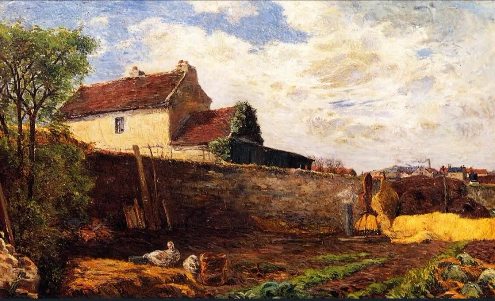 

Высококачественная картина маслом, изображения на холсте, Джиз на ферме (1879), пол гаугин, ручная роспись