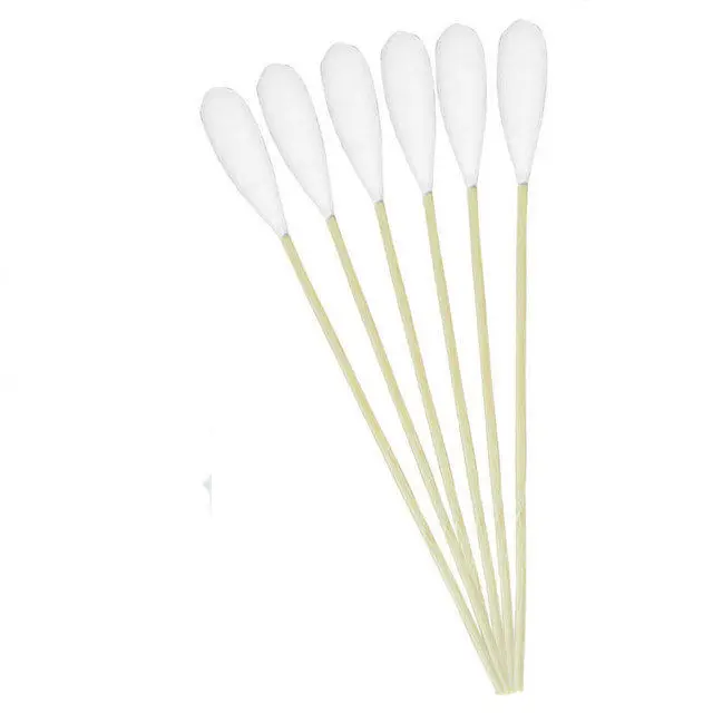 10cm 50pcs/pack Makeup Cotton Swabs Medical Hemostatic Smear Tool Extra Long Wood Handle Applicator