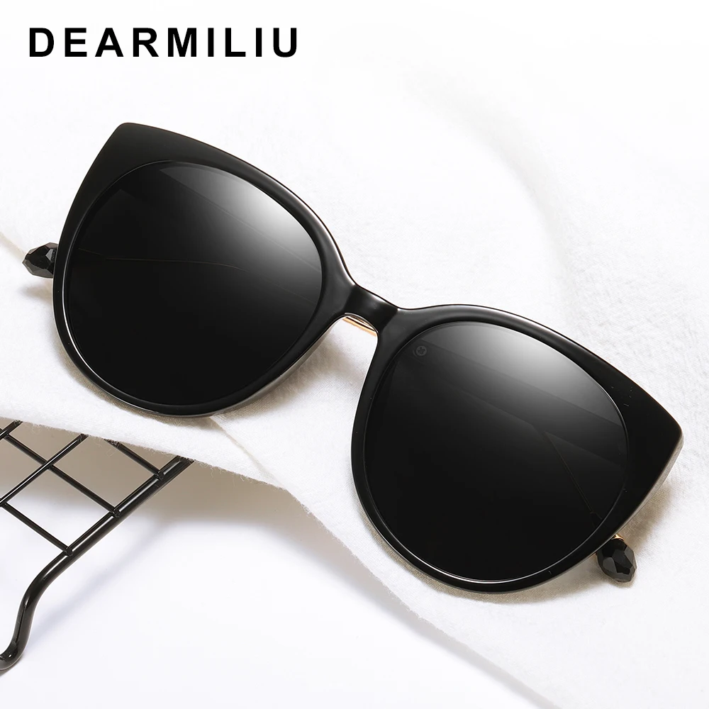 Женские поляризованные солнцезащитные очки DEARMILIU в оправе кошачий глаз для