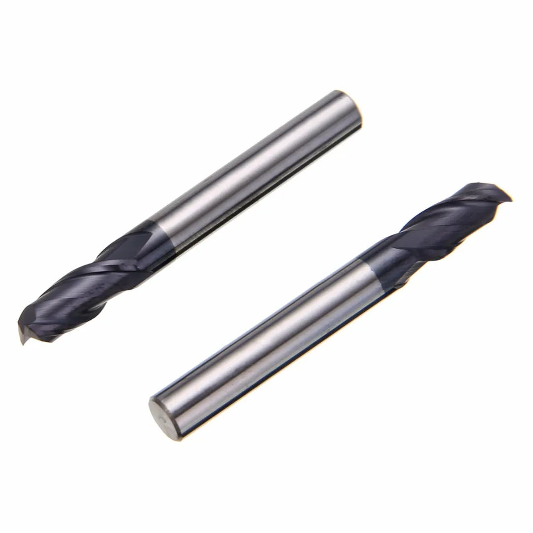5pcs 2 Flute 6mm End Mill Set Solid Carbide Tungsten Coating CNC Woodwoking Milling Cutters