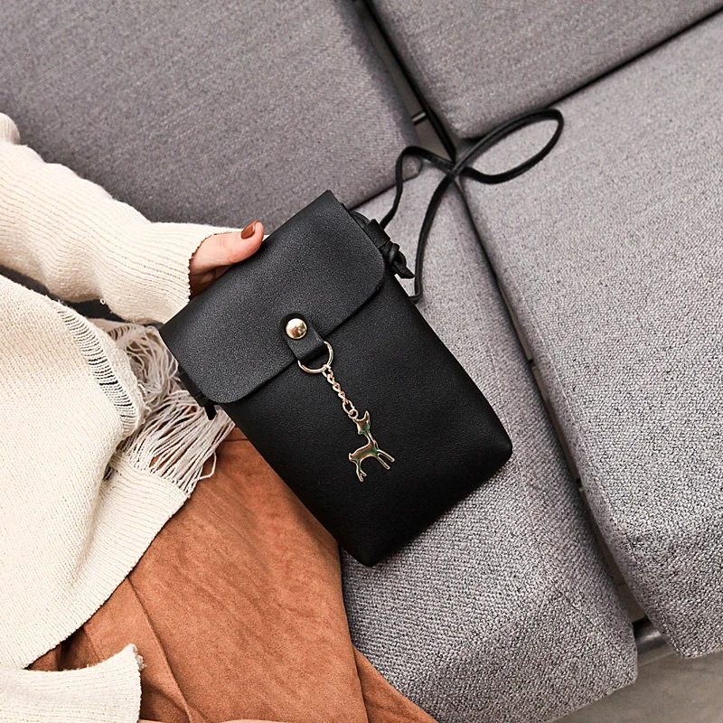 

Super sales Women small deer toy decoration vertical envelope shoulder bag lady mini simple cell phone handbag small purse