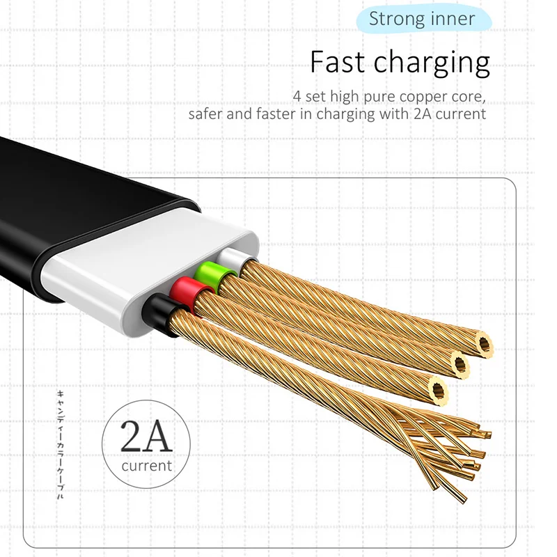 Кабель USB для передачи данных iPhone 7 USAMS кабель быстрой зарядки осветительного