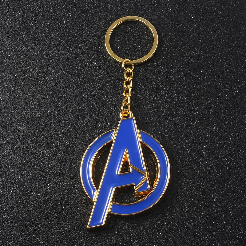 

SG Avengers 4 A Letter Logo Llavero Thanos Sword Keychains Infinite Power Gauntlet Thor Loki Weapons Men Movie Keyring