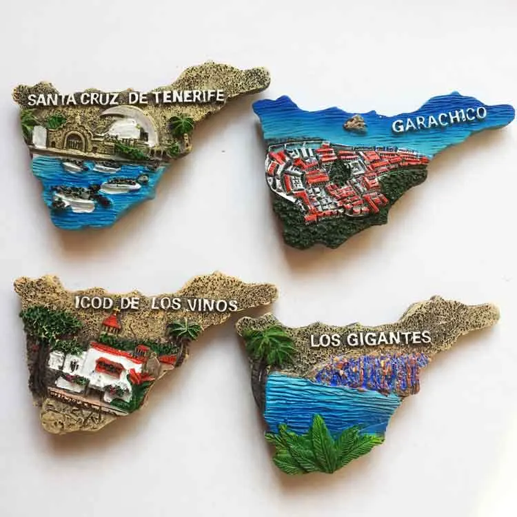 Tenerife Испания Креативные 3D наклейки для карты|Магниты на холодильник| |