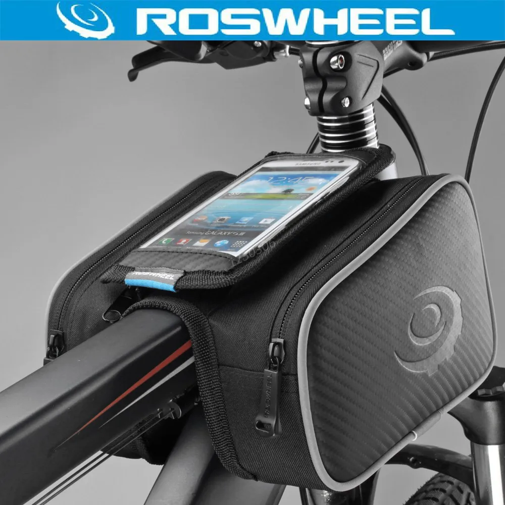 Велосумка ROSWHEEL с рамкой для сенсорного экрана сумка на переднюю трубу сотового
