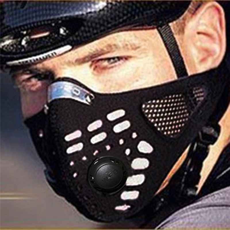WOSAWE Activated Carbon Dust proof Cycling Face Mask with Filter Anti Pollution Bicycle Bike