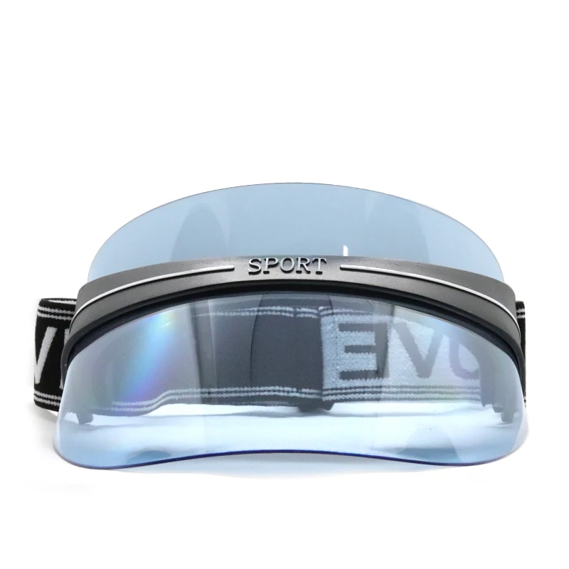 

2019Summer Unisex Women Men Sun Hat Color Transparent Empty Top Plastic PVC Sunshade Hat Visor Caps Bicycle Sunhat Wholesale