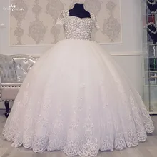 FG66 реальные фотографии Yiaibridal Роскошные платья для причастия Кристалл бисер пышные бальные платья для девочек