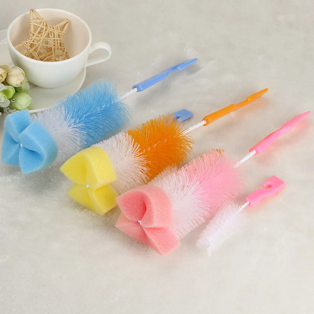 2PCS Hot Eco Friendly Baby Bottle Brush Cleaner Spout Cup Glass Teapot