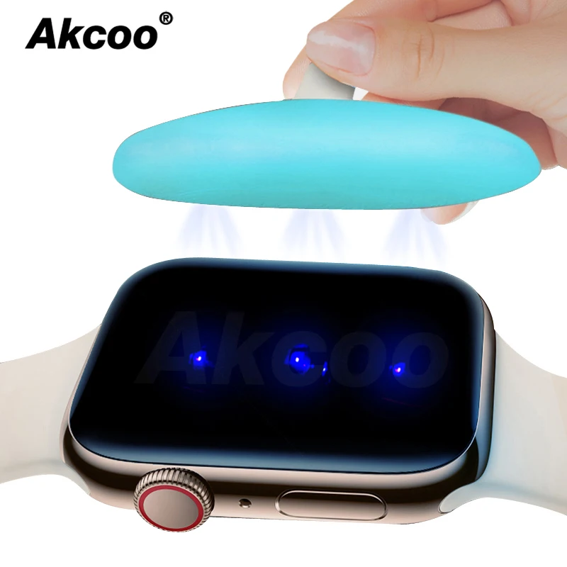 Пленка Akcoo 6D для Apple watch 4 5 серия 40 44 мм защита экрана УФ стекло серии 1 2 3 38
