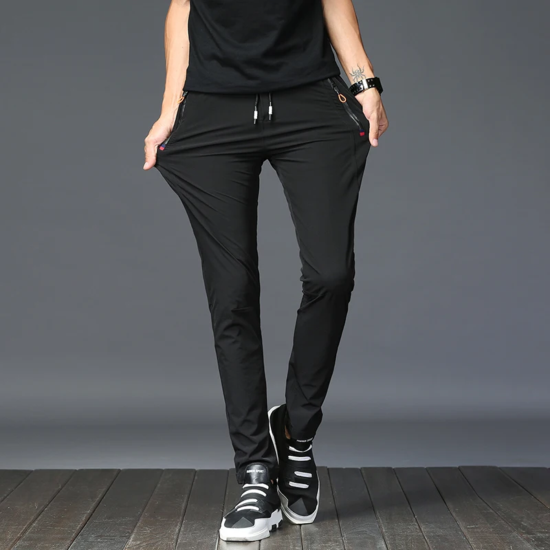 2017 Quick Drying Casual Pants Greate fitting and Air permeable Stretch Skinny Pants Ripped Slim