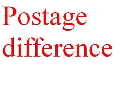 

Postage difference