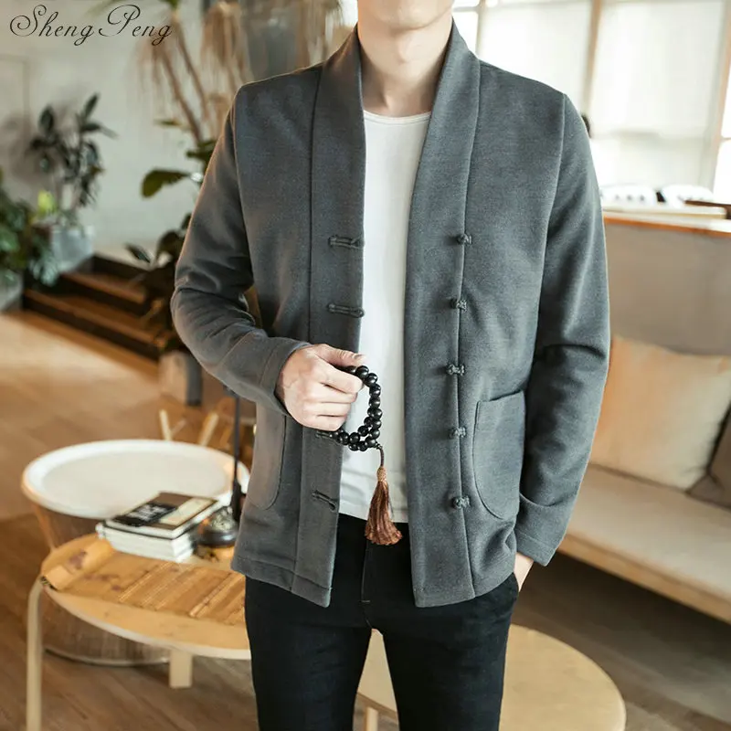 Традиционная китайская одежда для мужчин китайский куртка Китайская традиционная мужская одежда Восточная одежда shanghai tang Q005