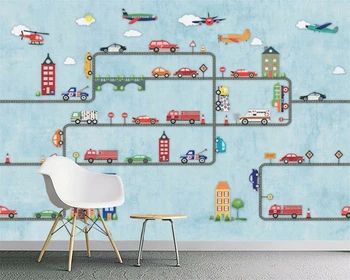 

beibehang Custom wallpaper photos 3D background wall cart cartoon children's room wallpaper cart cartoon bedroom wallpaper
