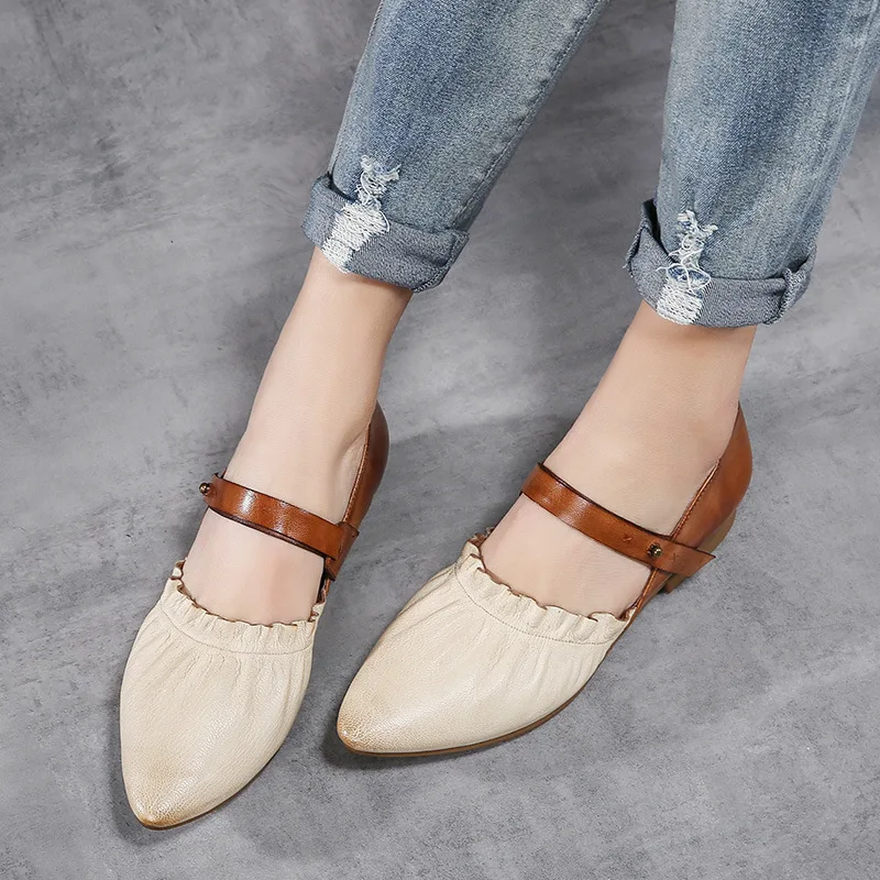 Tyawkiho Women Leather Pumps Pointed Toe Low Heel Shoes Spring 2018 Glove Shoes Retro Handmade Genuine Leather Women Pumps Sale Tyawkiho Women Leather Pumps Pointed Toe Low Heel Shoes Spring 2018 Glove Shoes Retro Handmade Genuine Leather Women Pumps Sale