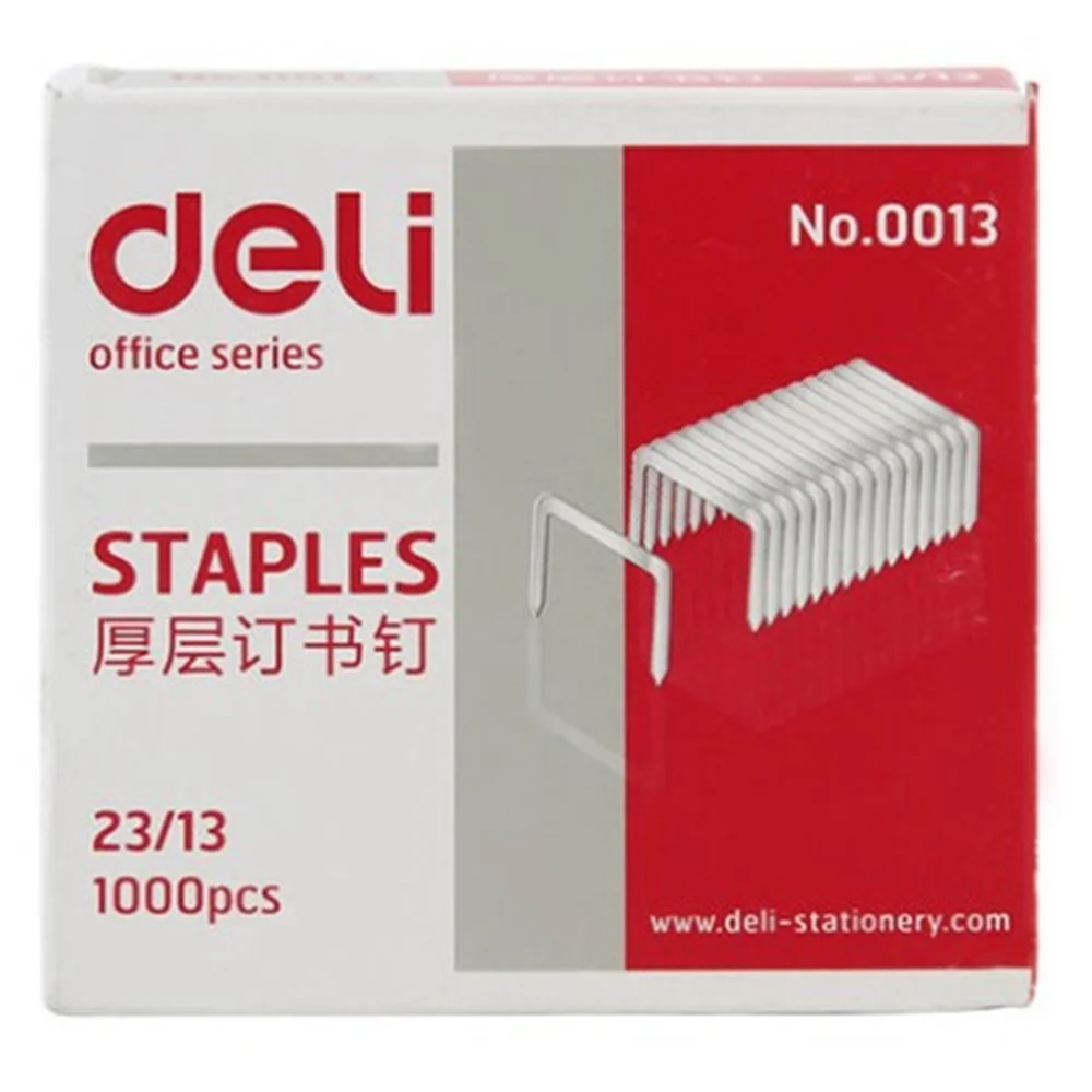 NO.0013 Heavy Duty Staples 23/13 1000pcs Silver Metal Booking Binding