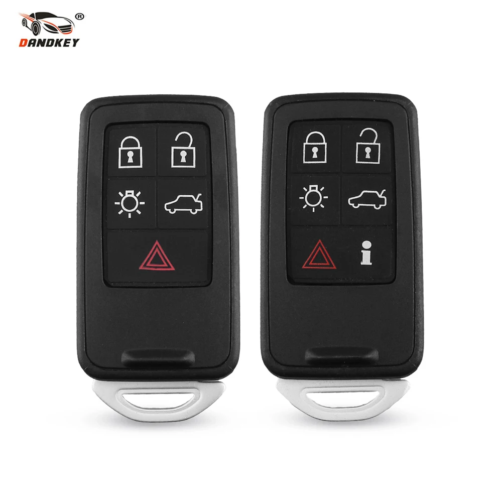 Dandkey Smart Remote Key Shell 5 6 Buttons For Volvo S60 V60 S80 XC70