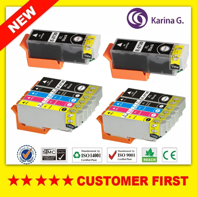 12PCS Compatible Ink Cartridge for EPSON T2730 T2731 T2732 T2733 T2734 suit for EPSON XP 600 800
