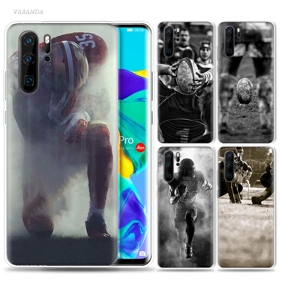 

Rugby Ball Sport Case for Huawei P20 P30 P Smart Z Plus 2019 P10 P9 P8 Mate 10 20 lite Pro Mini 2017 Silicone Phone Bags Capa
