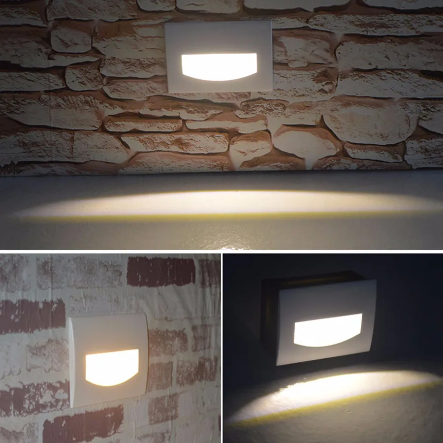 Thrisdar 6PCS 3W 5W Outdoor LED Step Light Embedded Wall Corner Light