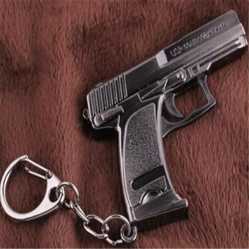 Classic UPS pistol Weapon Mini Gun Model Metal Keyring Keychain Key
