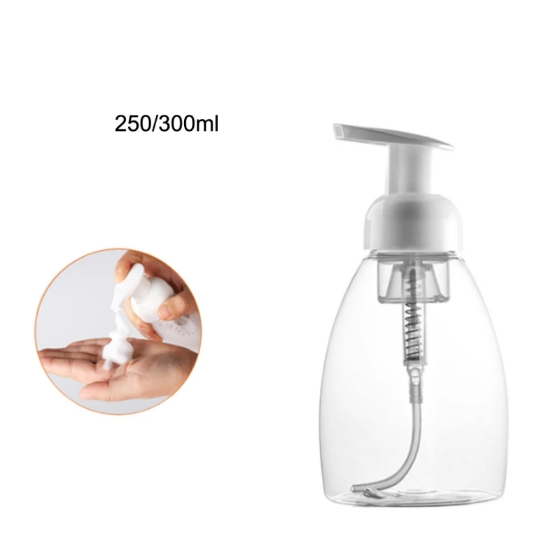 

PET Travel Refillable Bottle Empty Container 300/250 ml Squeezed Dispenser Foaming Pump Soap Foam Bottle Jar