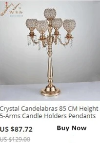 Acabamento de Prata Central de Metal Suporte de Vela de Casamento Venda Quente Peça Candelabros Altura Festa ou Eventos Uso X-mas Castiçal 63cm 8 Suporte p velas