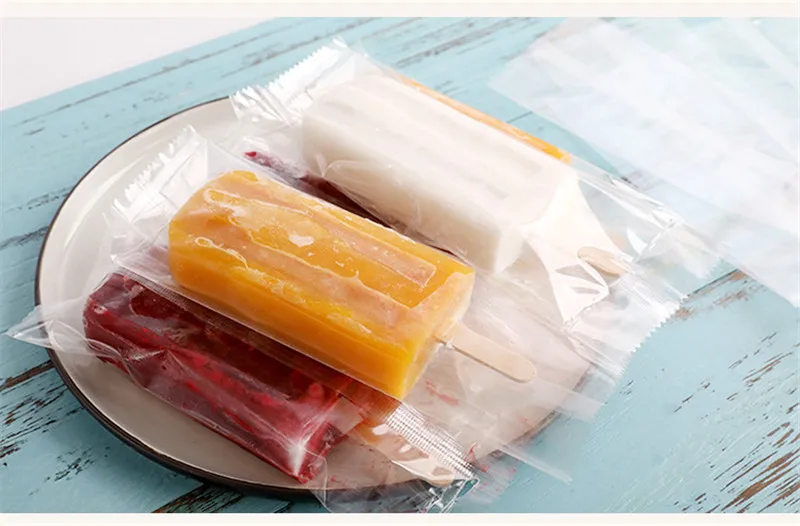 100 шт прозрачный лед крем мешок Popsicle пластиковый мешок торт хлеб шоколад пакет сумка инструменты для мороженого
