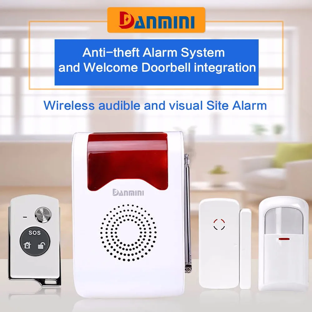 

New Landing Wireless Voice acousto-optic Site Alarm System #4