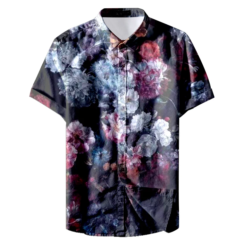 Мужская гавайская рубашка Летняя с коротким рукавом тропическая печатная пляжная рубашка одежда - Цвет: Style3