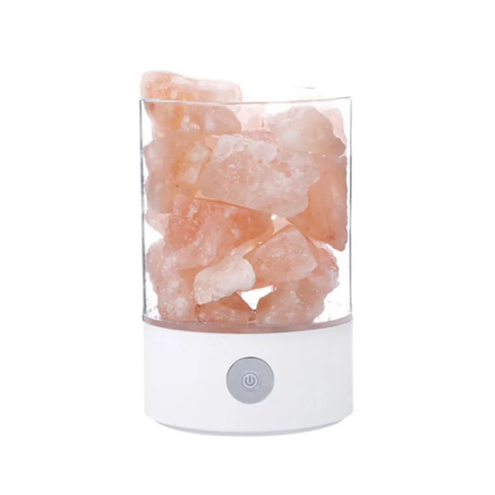 

ICOCO USB Rechargeable Crystal Salt Light Natural Rock Lamp Air Purifier Color Changing Night Lamp Eye Care Lonizer Light