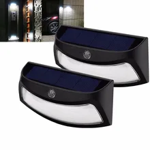 Солнечный смайлик Настенные светильники 8LED PIR датчик движения Открытый беспроводной безопасности шаг света лестницы сад дверной проем солнечные огни