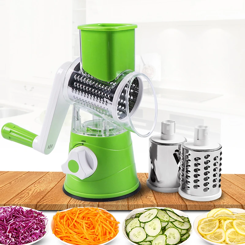 

Multifunctional Manual Vegetable Cutter Slicer Round Rotary Slicer Potato Cheese Kitchen Gadgets Kitchen Accessories