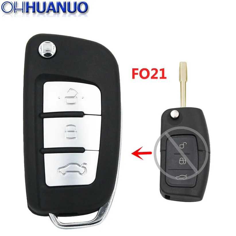 

New ModifIed Folding Remote Key Shell 3 Button For Ford Mondeo Focus Fiesta FO21 Blade Uncut