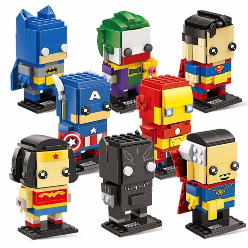

1 Pc Avengers Infinity War Action Figure Toy Spiderman Iron Man Black Panther Marvelous Woman Droll Mini Brick Building Blocks