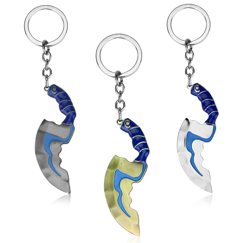 Mqchun Men Jewelry Anime Game Dota 2 Keychain Mini Blink Dagger Jump Cut Weapon Model Dota2 Key Chain Flashing Keyrings 50